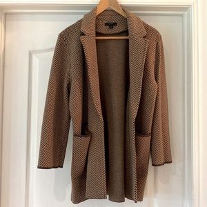 J. Crew Open-front Sweater- blazer in Chevron